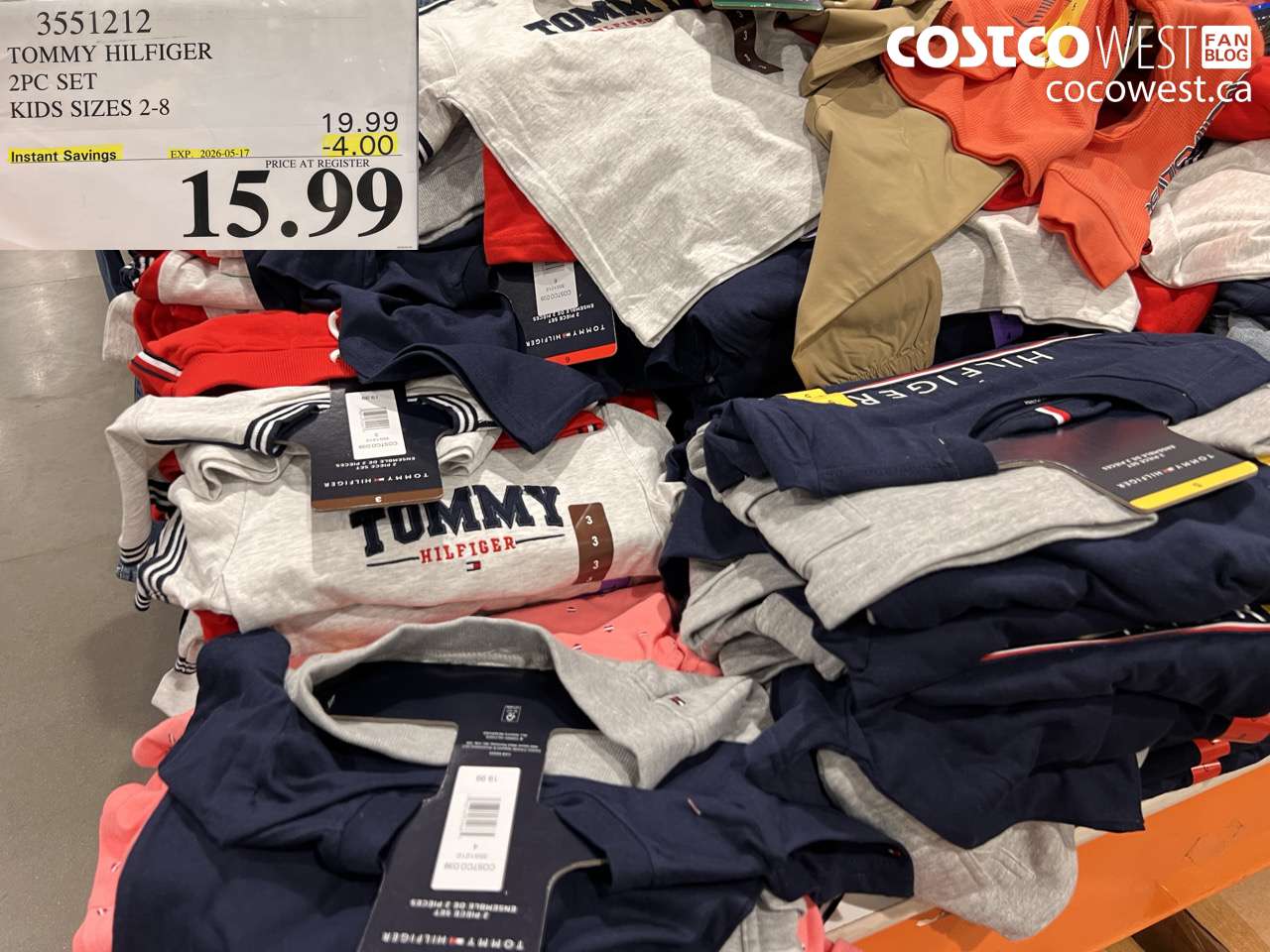 3551212 TOMMY HILFIGER 2PC SET KIDS SIZES 2-8 ($4.00 INSTANT SAVINGS EXPIRES ON 2026-05-17) $15.99