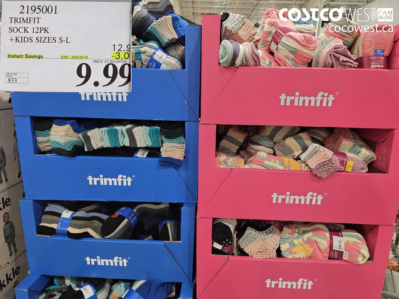 2195001 TRIMFIT SOCK 12PK +KIDS SIZES S-L ($3.00 INSTANT SAVINGS EXPIRES ON 2026-05-03) $9.99