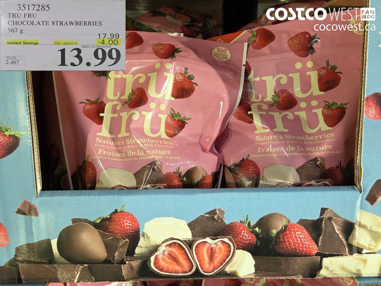 3517285 TRU FRU CHOCOLATE STRAWBERRIES 567 G ($4.00 INSTANT SAVINGS EXPIRES ON 2026-05-10) $13.99