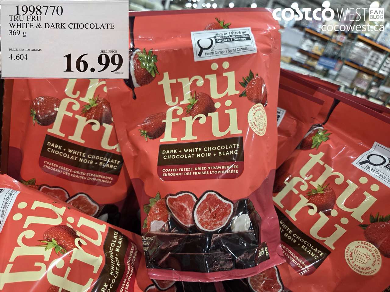 198770 TRU FRU WHITE & DARK CHOCOLATE 369 g $16.99