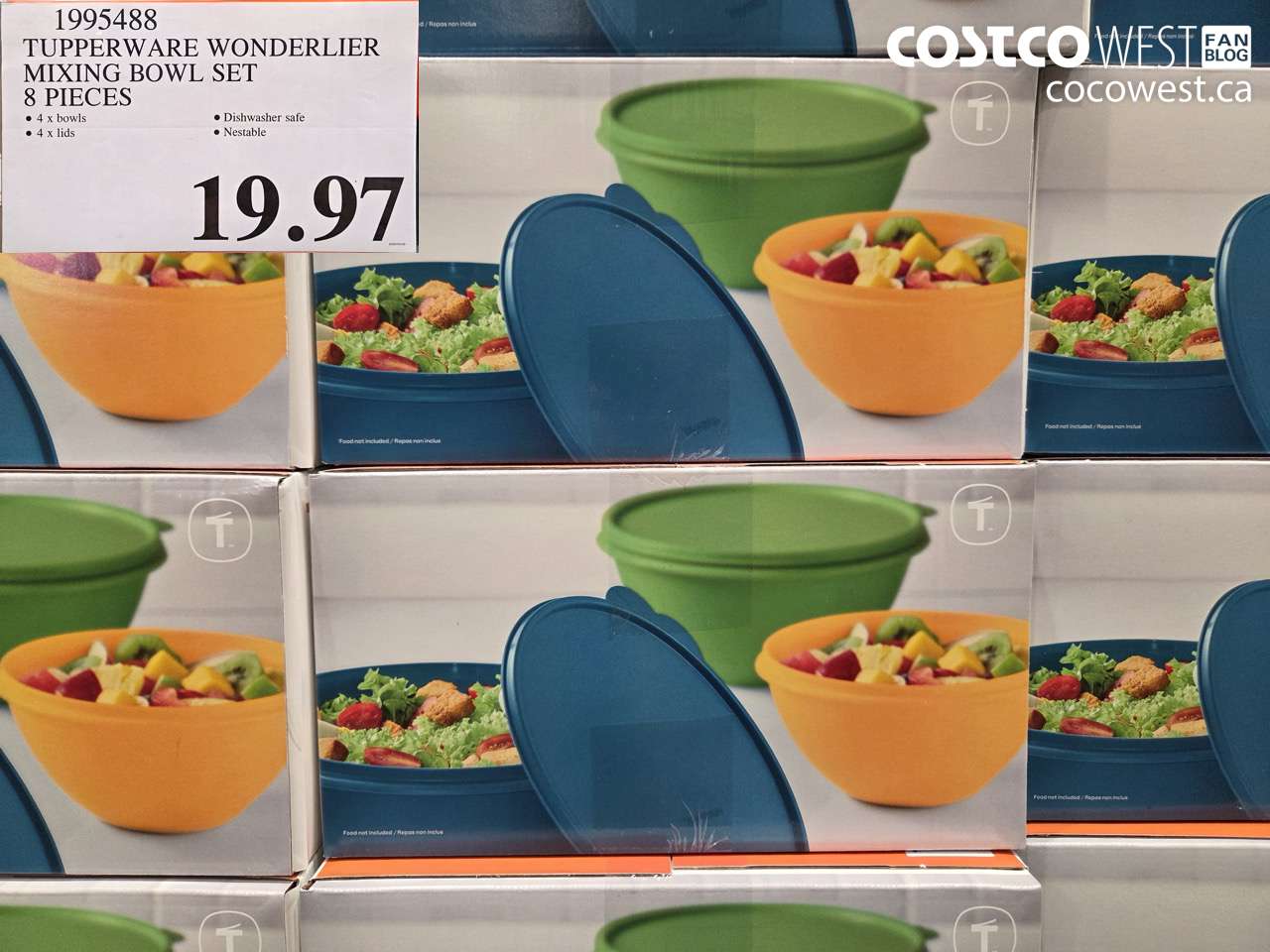 1995488 TUPPERWARE WONDERLIER MIXING BOWL SET 8 PIECES $19.97