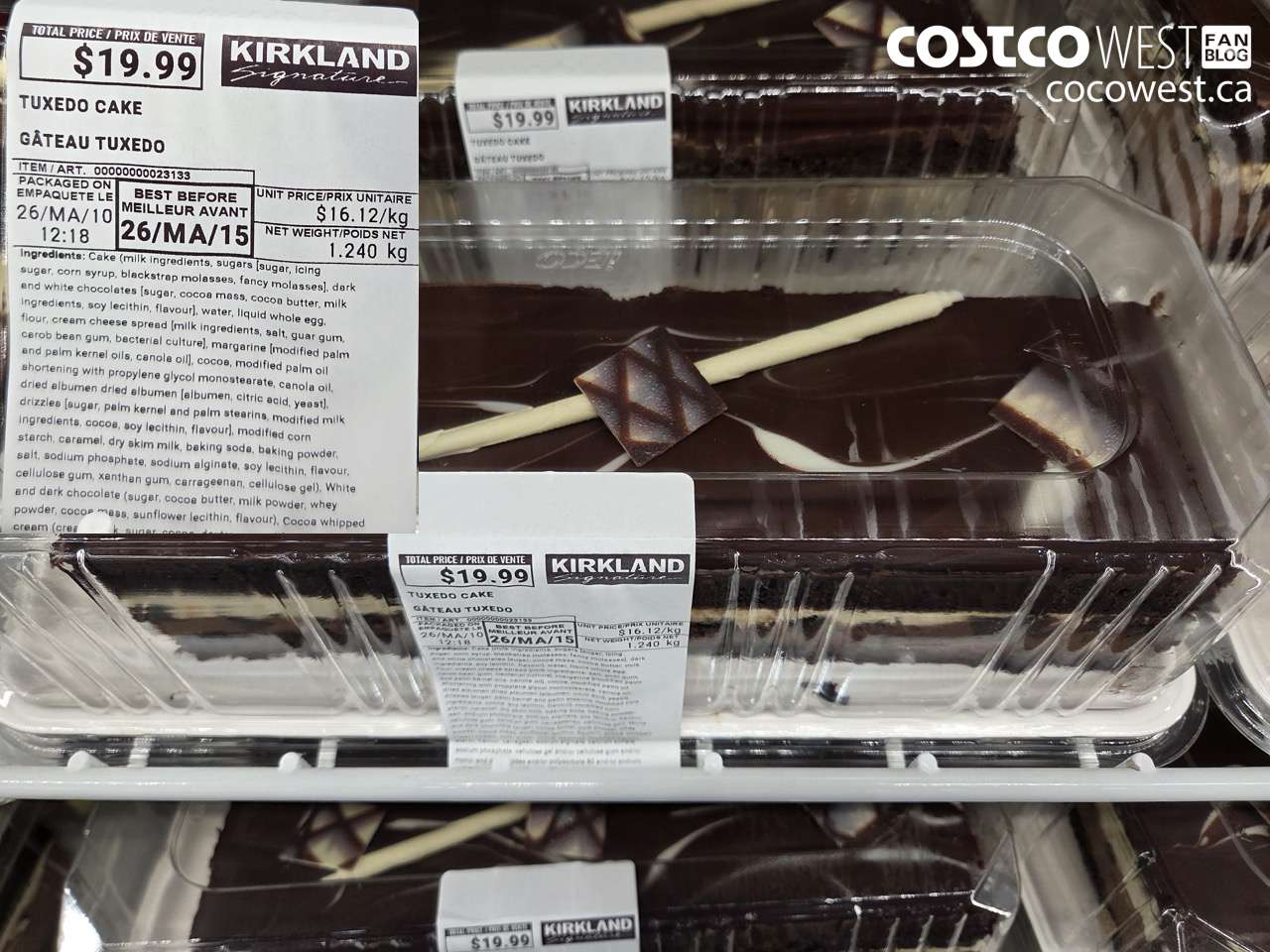 23133 TUXEDO CAKE 1.240 KG $19.99