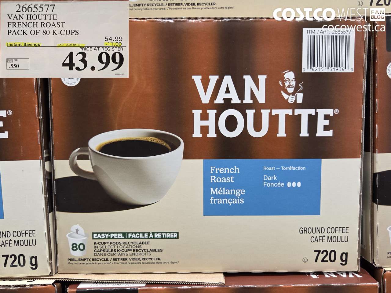 2665577 VAN HOUTTE FRENCH ROAST PACK OF 80 K-CUPS ($11.00 INSTANT SAVINGS EXPIRES ON 2026-05-10) $43.99