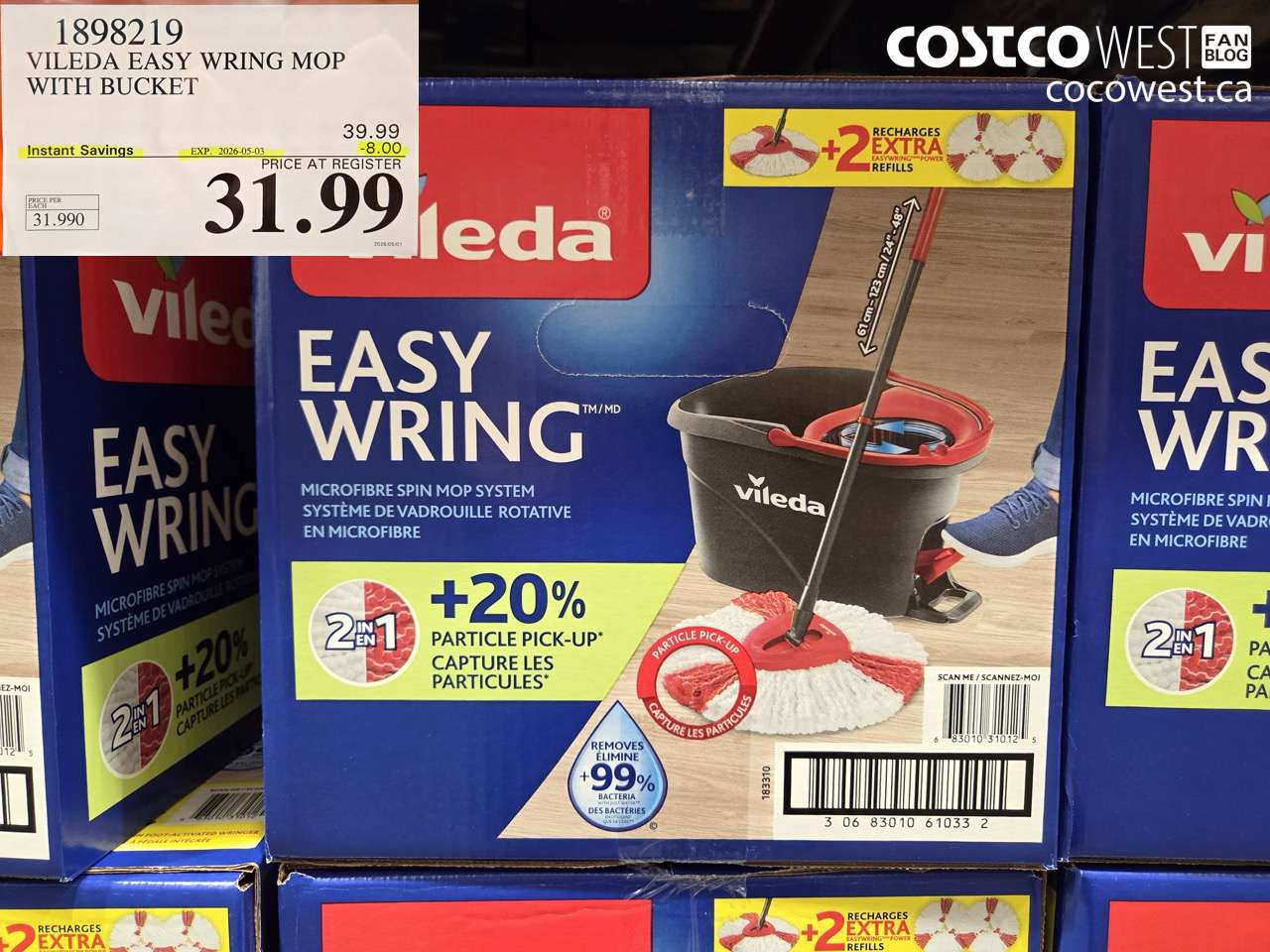 18982119 VILEDA EASY WRING MOP WITH BUCKET ($8.00 INSTANT SAVINGS EXPIRES ON 2026-05-03) $31.99