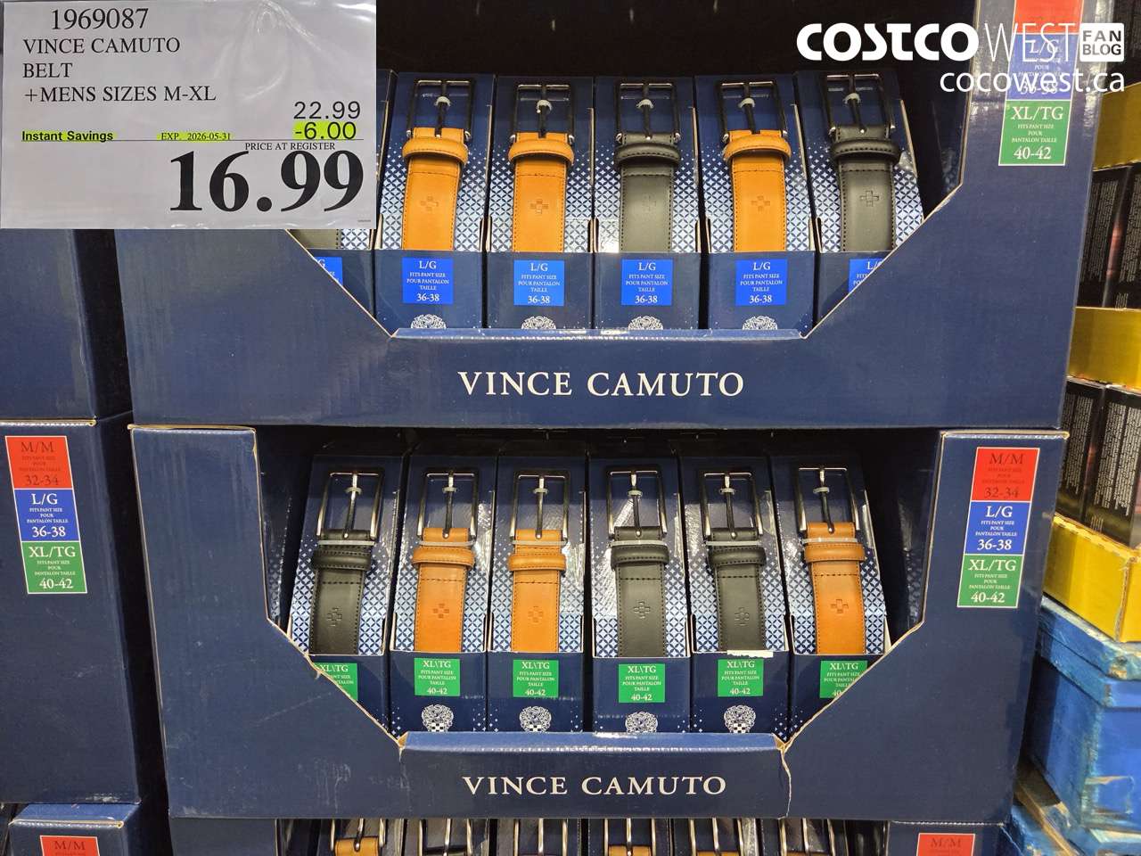 1969087 VINCE CAMUTO BELT MENS SIZES M-XL ($6.00 INSTANT SAVINGS EXPIRES ON 2026-05-31) $16.99