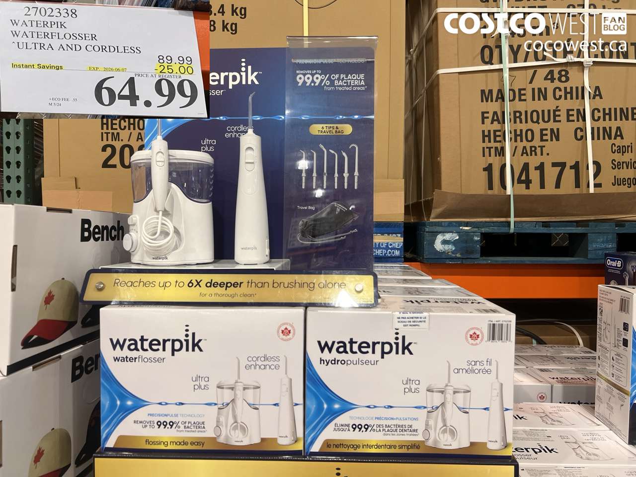2702338 WATERPIK WATERFLOSSER ULTRA AND CORDLESS ($25.00 INSTANT SAVINGS EXPIRES ON 2026-06-07) $64.99