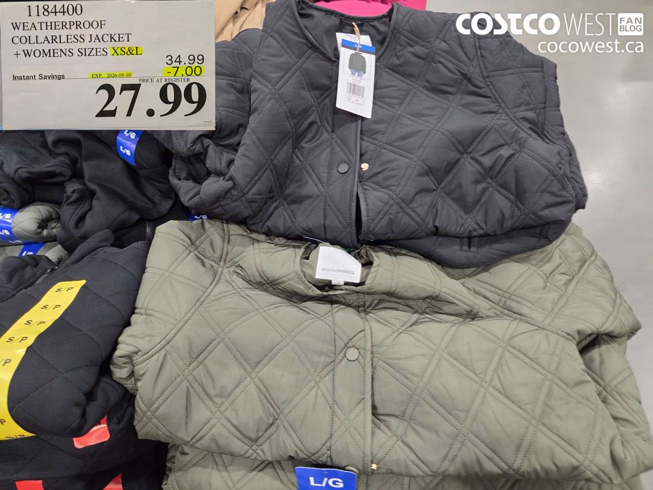 1184400 WEATHERPROOF COLLARLESS JACKET WOMENS SIZES XS&L ($7.00 INSTANT SAVINGS EXPIRES ON 2026-05-10) $27.99