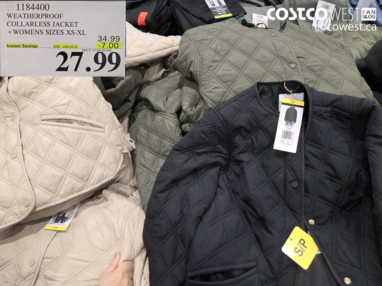 1184400 WEATHERPROOF COLLARLESS JACKET WOMENS SIZES XS-XL ($7.00 INSTANT SAVINGS EXPIRES ON 2026-05-10) $27.99