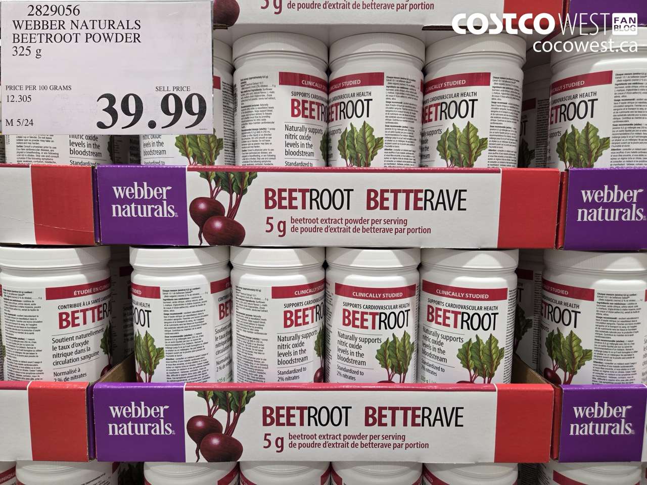 2829056 WEBBER NATURALS BEETROOT POWDER 325 G $39.99