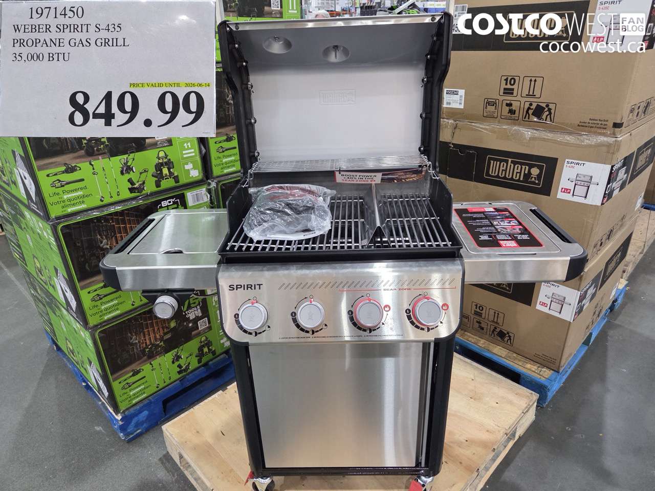 1971450 WEBER SPIRIT S-435 PROPANE GAS GRILL 35,000 BTU (EXPIRES ON 2026-06-14) $849.99