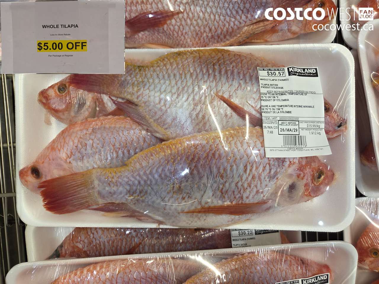 21355 WHOLE TILAPIA ($5.00 INSTANT SAVINGS)