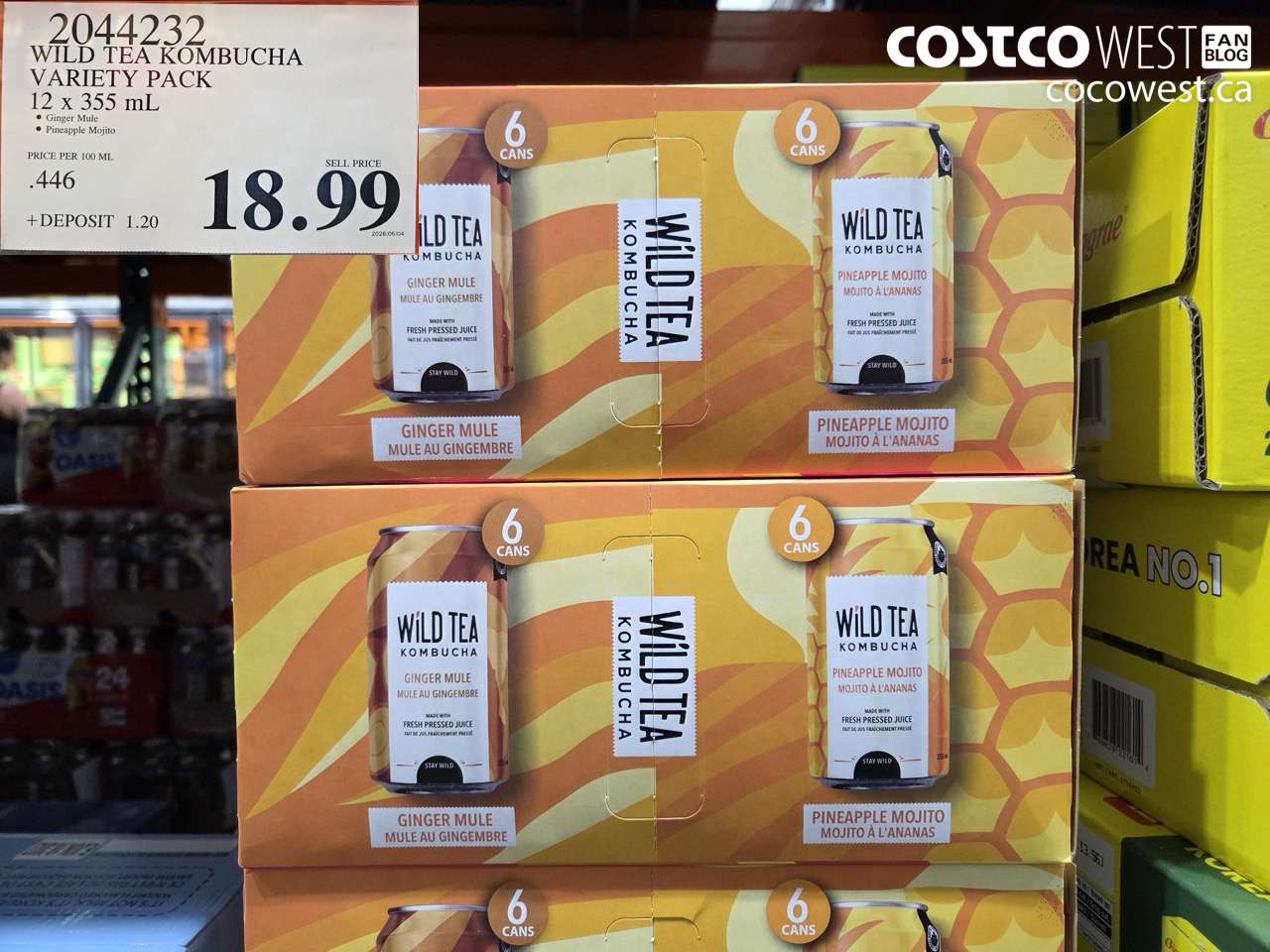 2044232 WILD TEA KOMBUCHA VARIETY PACK 12 X 355 ML $18.99