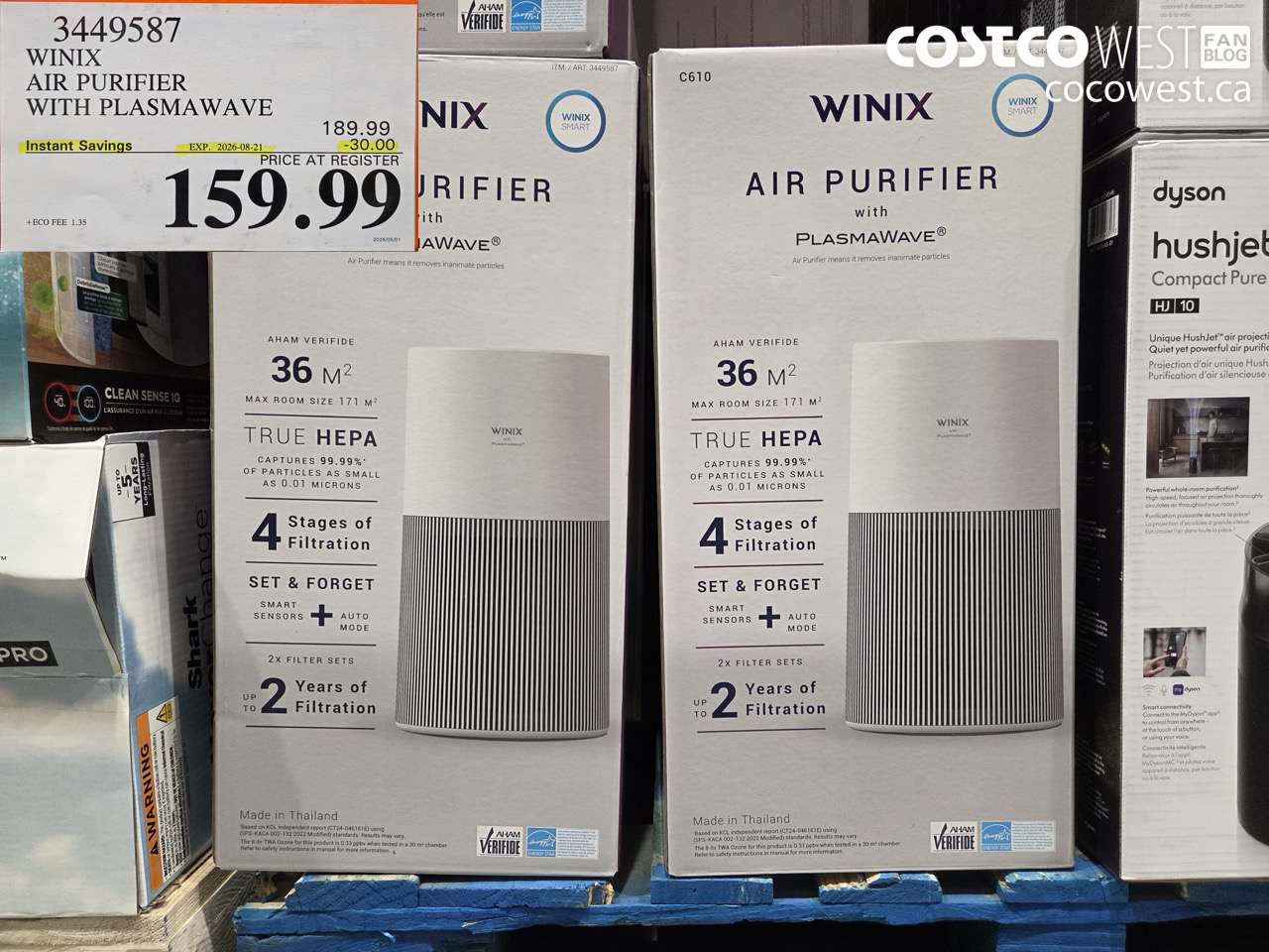 3449587 WINIX AIR PURIFIER WITH PLASMAWAVE ($30.00 INSTANT SAVINGS EXPIRES ON 2026-08-21) $159.99