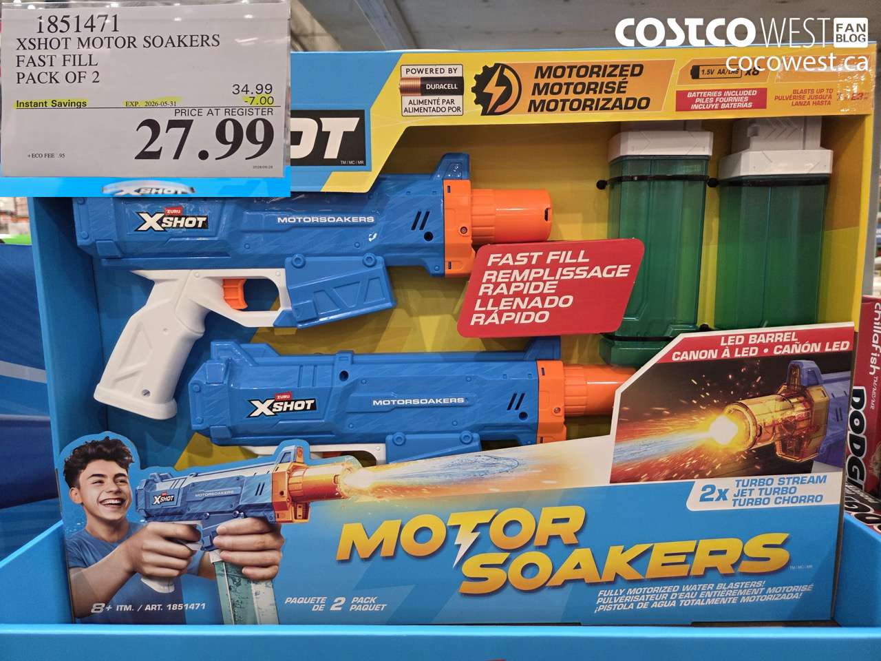 1851471 XSHOT MOTOR SOAKERS FAST FILL PACK OF 2 ($7.00 INSTANT SAVINGS EXPIRES ON 2026-05-31) $27.99