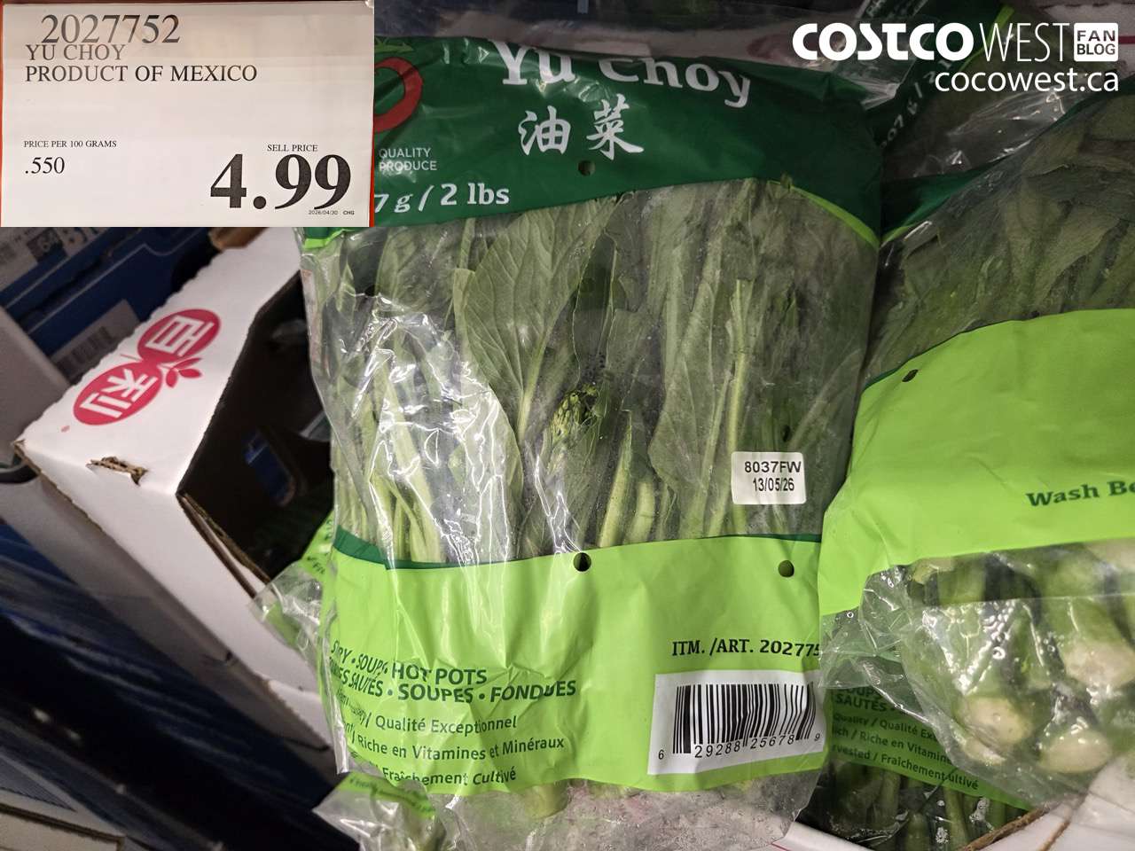 2027752 YU CHOY PRODUCT OF MEXICO $4.99