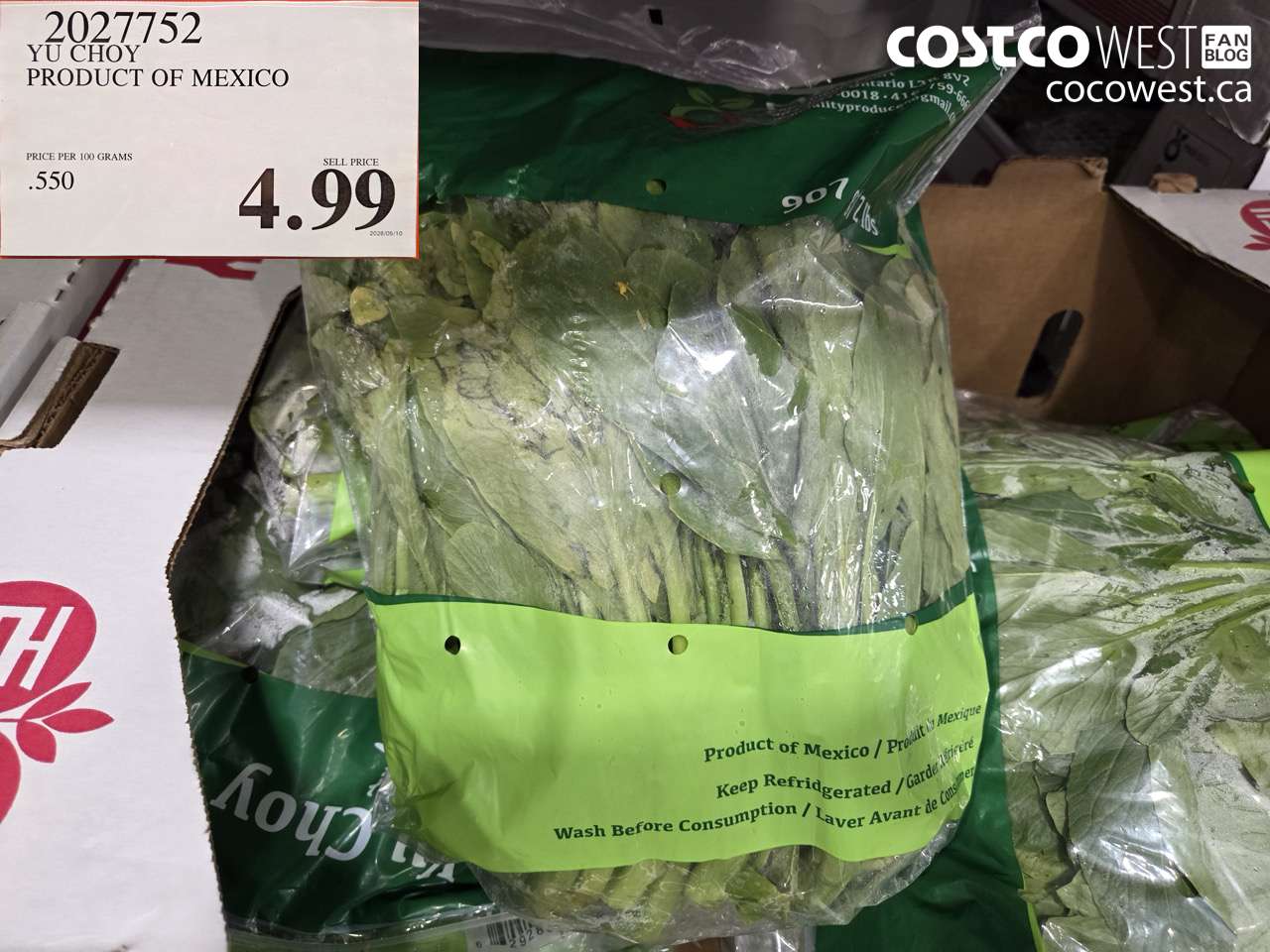 2027752 YU CHOY PRODUCT OF MEXICO $4.99