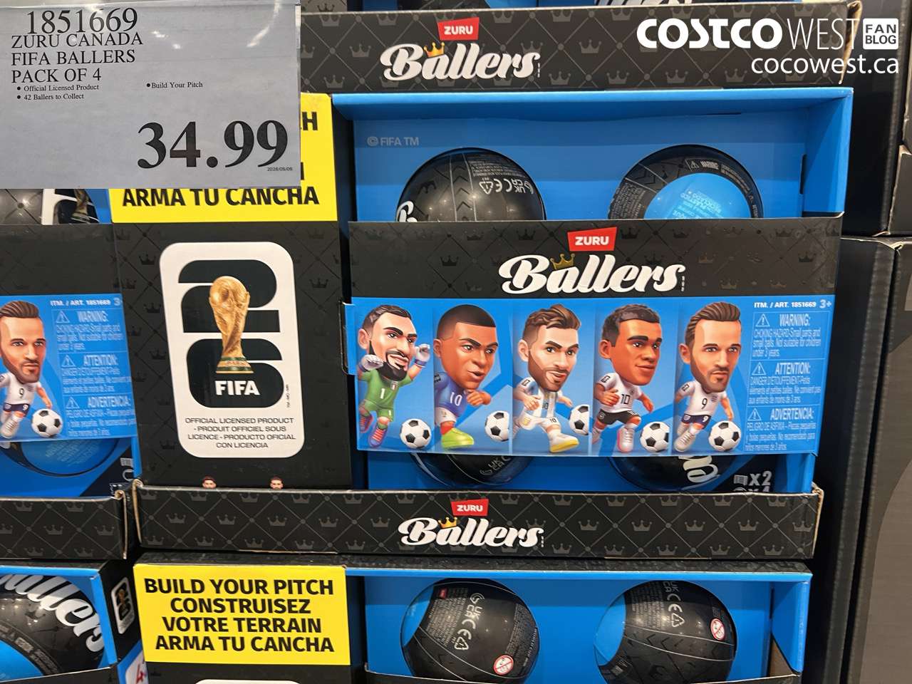 1851669 ZURU CANADA FIFA BALLERS PACK OF 4 $34.99