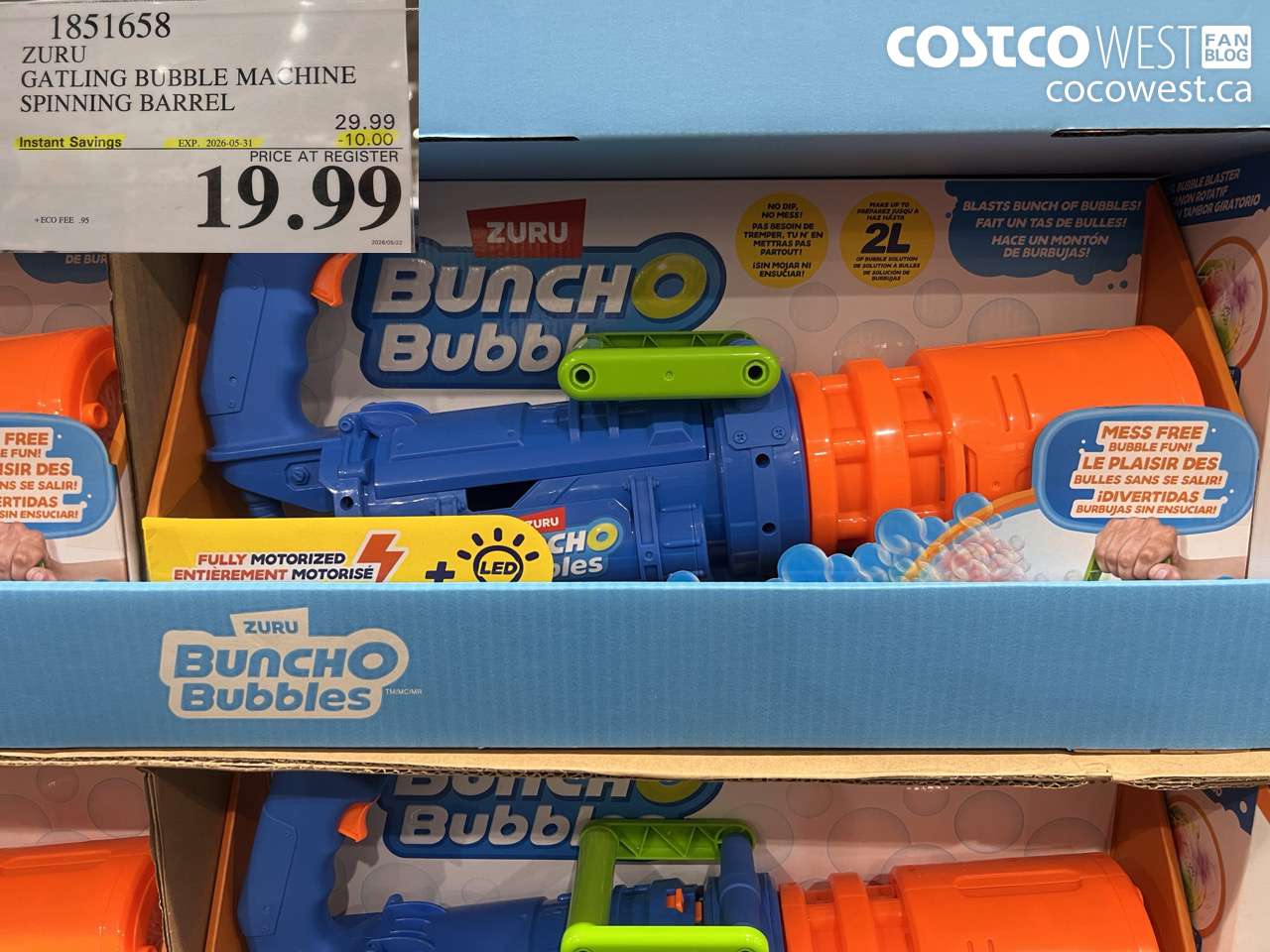 1851658 ZURU GATLING BUBBLE MACHINE SPINNING BARREL ($10.00 INSTANT SAVINGS EXPIRES ON 2026-05-31) $19.99