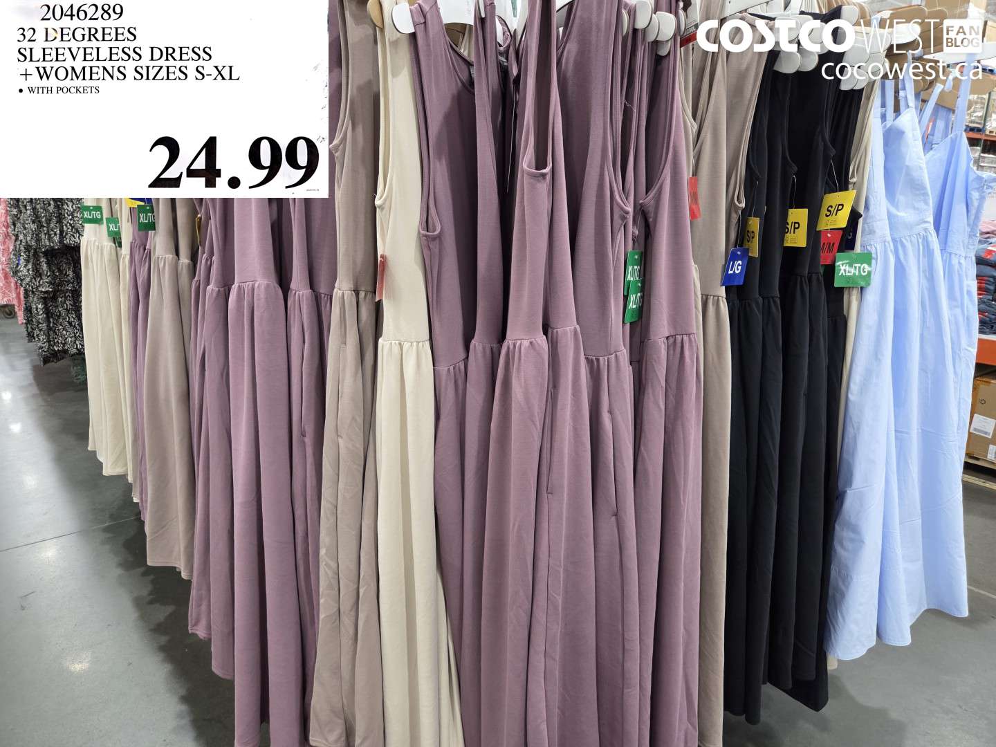 2046289 32 DEGREES SLEEVELESS DRESS WOMENS SIZES S-XL $24.99