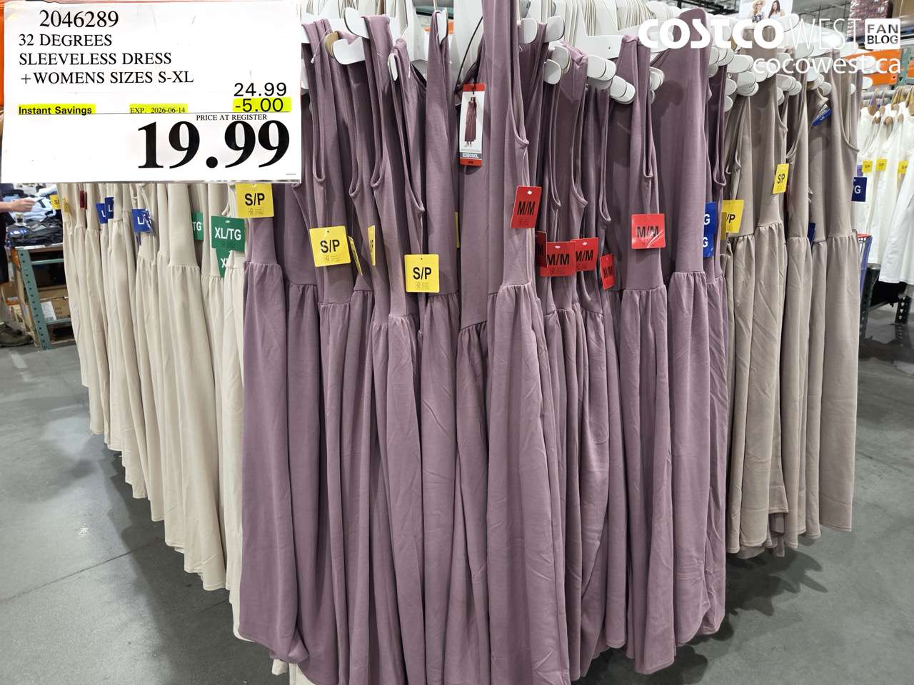 2046289 32 DEGREES SLEEVELESS DRESS + WOMENS SIZES S-XL ($5.00 INSTANT SAVINGS EXPIRES ON 2026-06-14) $19.99