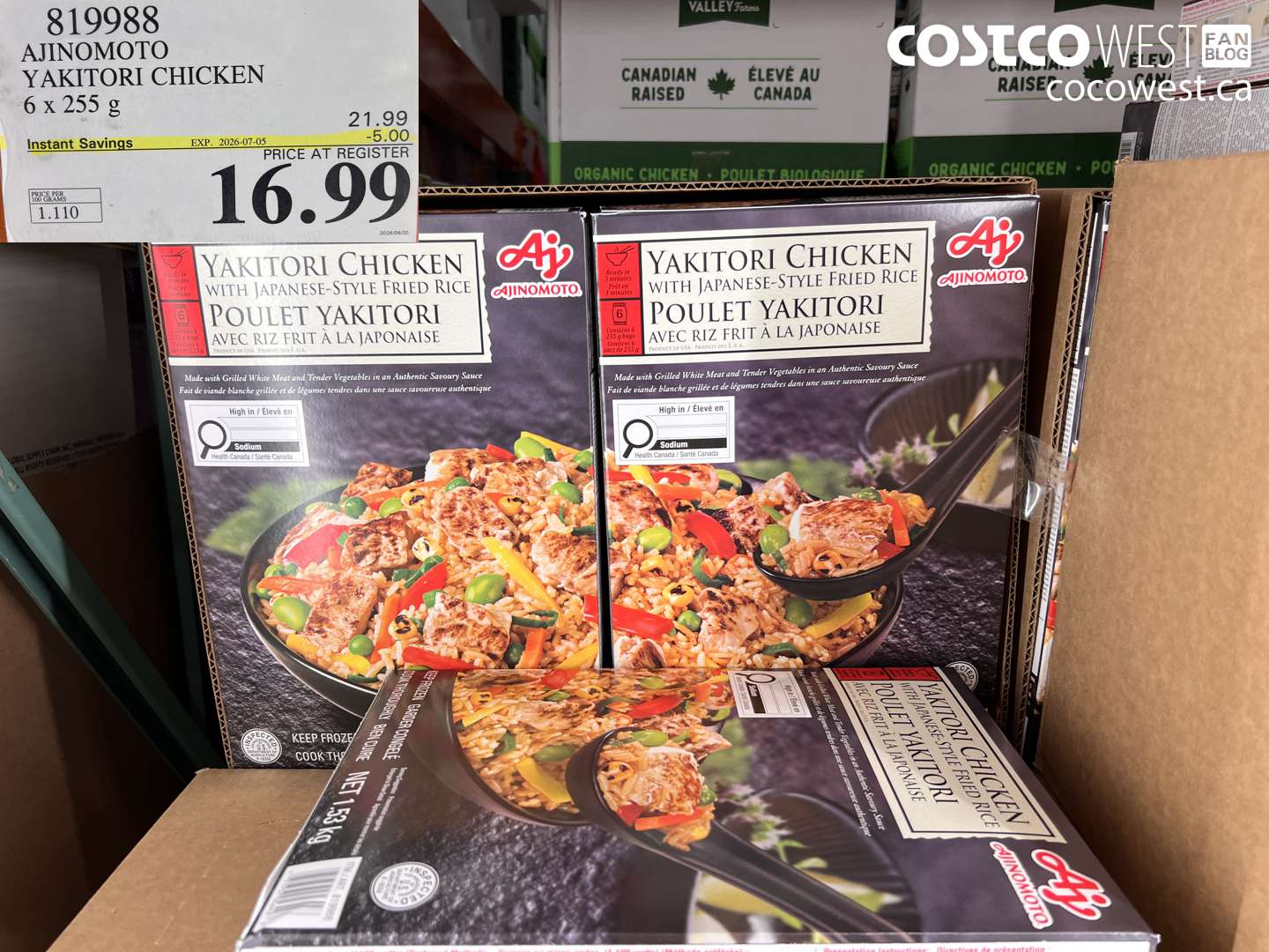 819988 AJINOMOTO YAKITORI CHICKEN 6 X 255 G ($5.00 INSTANT SAVINGS EXPIRES ON 2026-07-05) $16.99