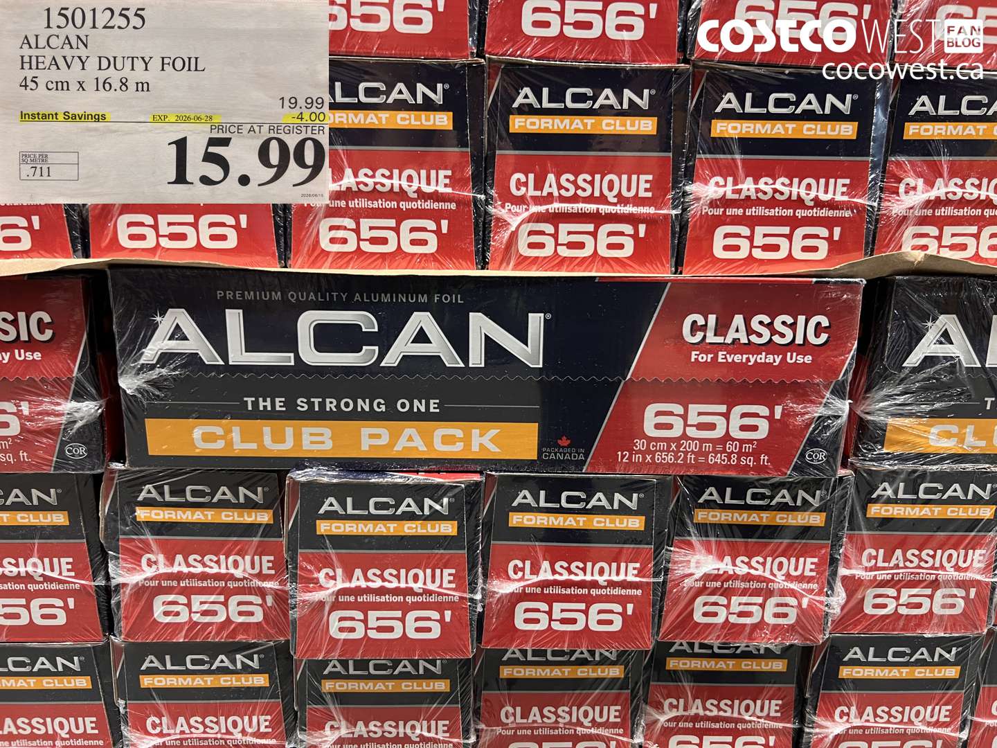 1501255 ALCAN HEAVY DUTY FOIL 45 CM X 16.8 M ($4.00 INSTANT SAVINGS EXPIRES ON 2026-06-28) $15.99