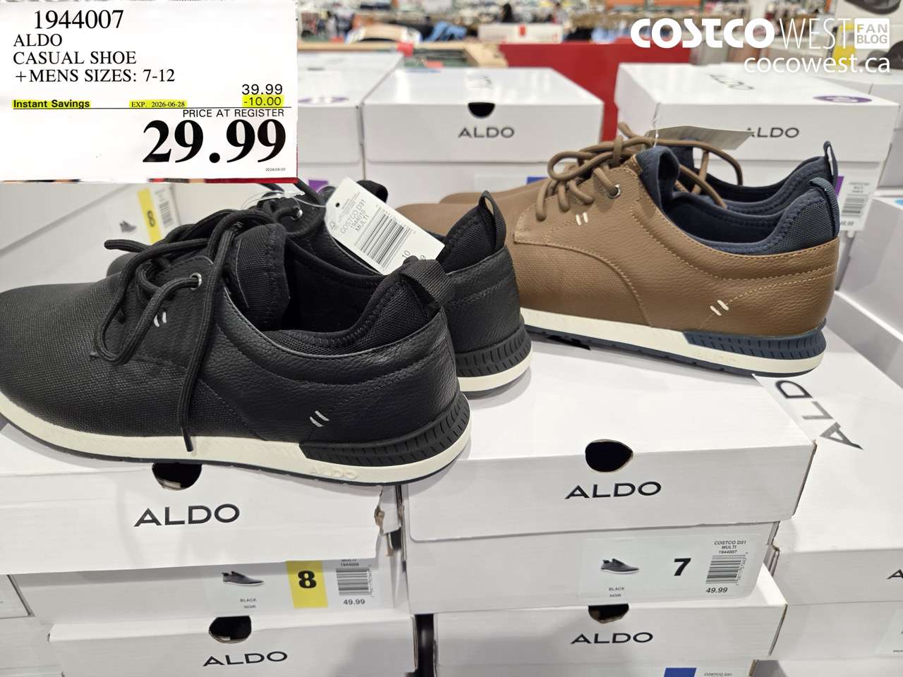 1944007 ALDO CASUAL SHOE MENS SIZES: 7-12 ($10.00 INSTANT SAVINGS EXPIRES ON 2026-06-28) $29.99