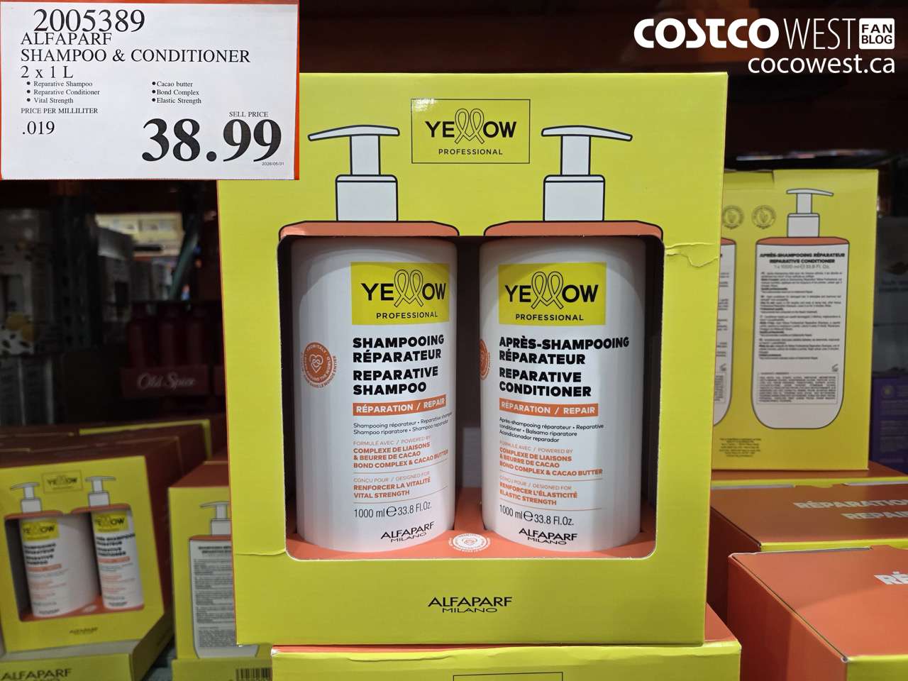 2005389 ALFAPARF SHAMPOO & CONDITIONER 2 X 1 L $38.99