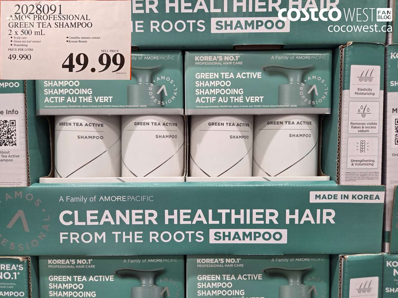 2028091 AMOS PROFESSIONAL GREEN TEA SHAMPOO 2 X 500 ML $49.99