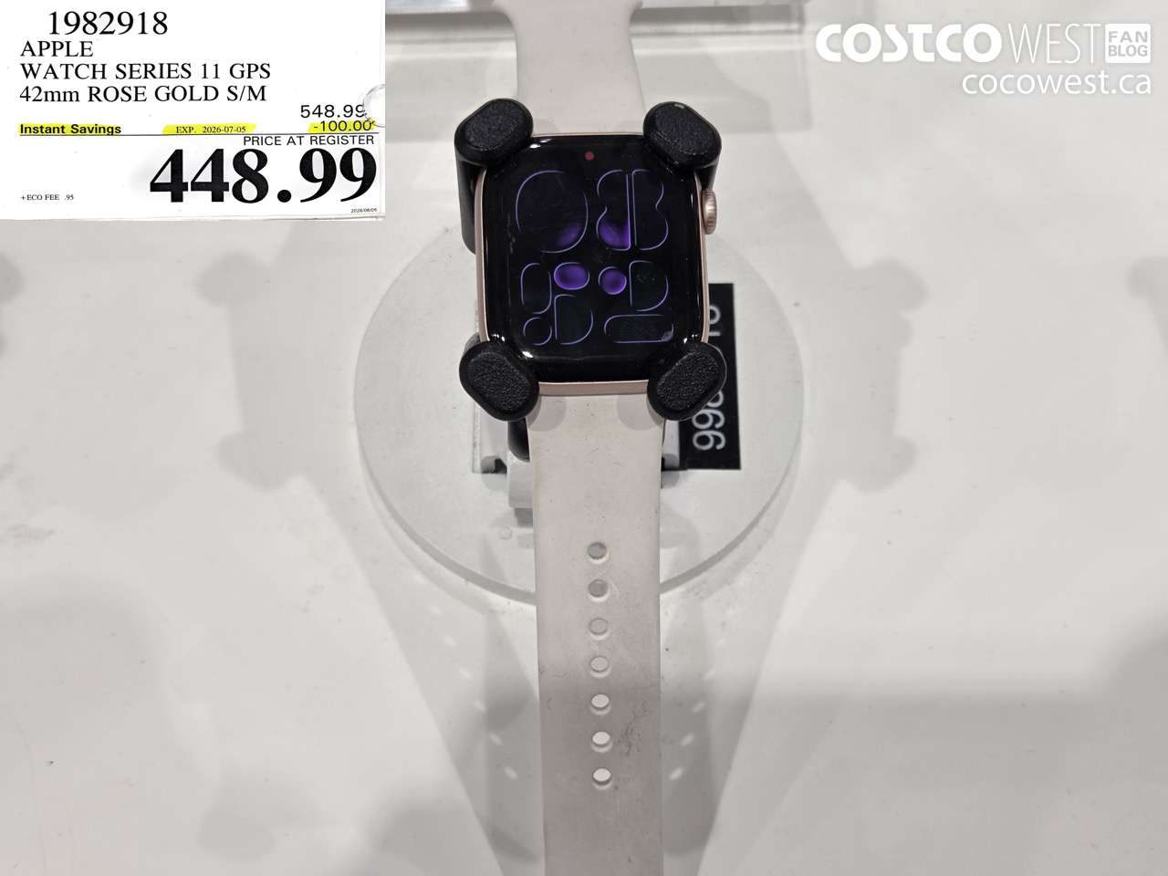 1982918 APPLE WATCH SERIES 11 GPS 42MM ROSE GOLD S/M ($100.00 INSTANT SAVINGS EXPIRES ON 2026-07-05) $448.99