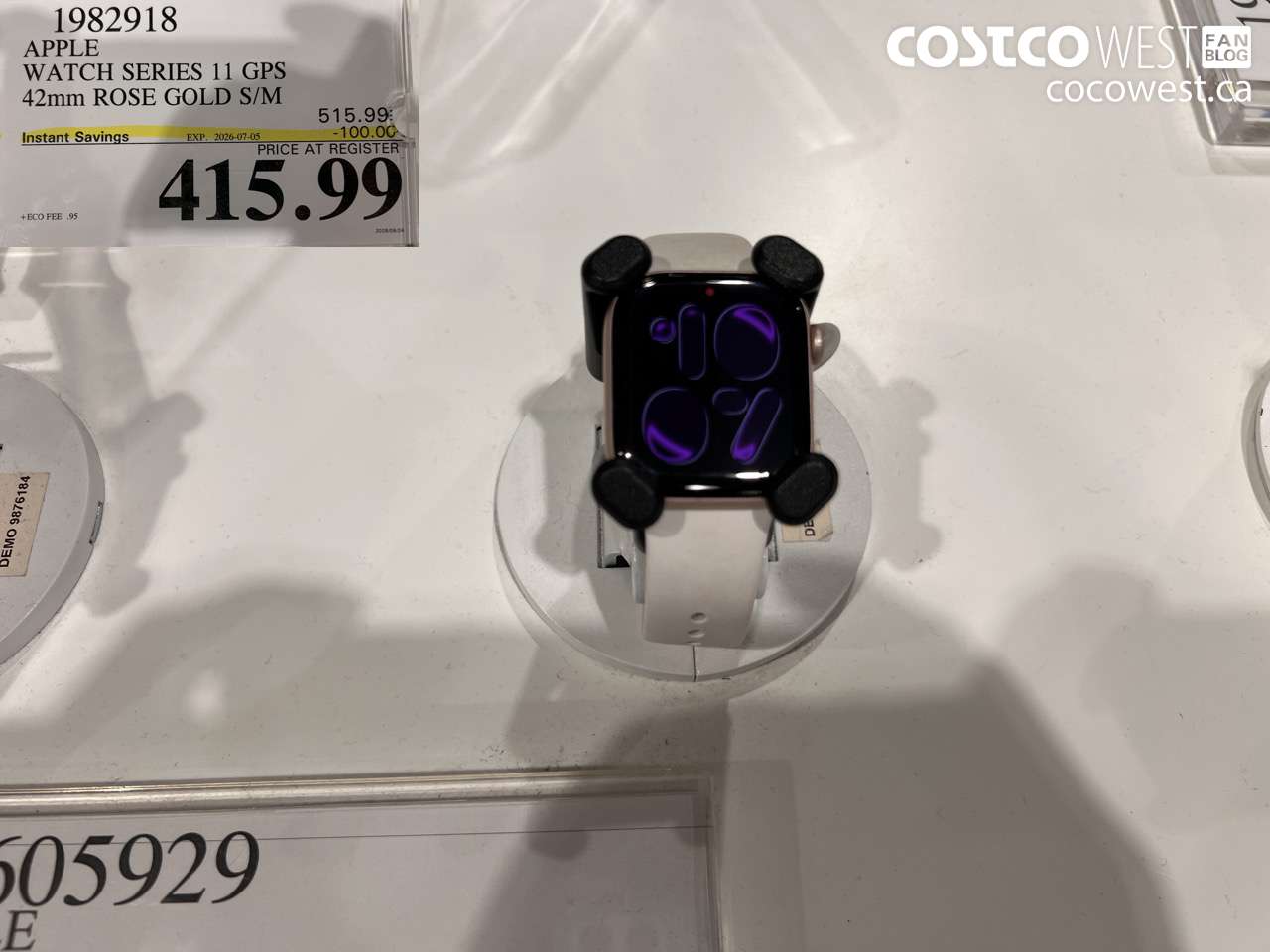 1982918 APPLE WATCH SERIES 11 GPS 42MM ROSE GOLD S/M ($100.00 INSTANT SAVINGS EXPIRES ON 2026-07-05) $415.99