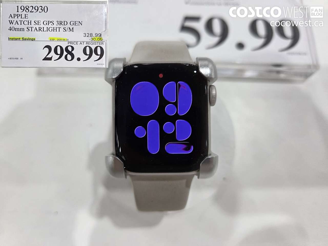 1982930 APPLE WATCH SE GPS 3RD GEN 40MM STARLIGHT S/M ($30.00 INSTANT SAVINGS EXPIRES ON 2026-06-18) $298.99