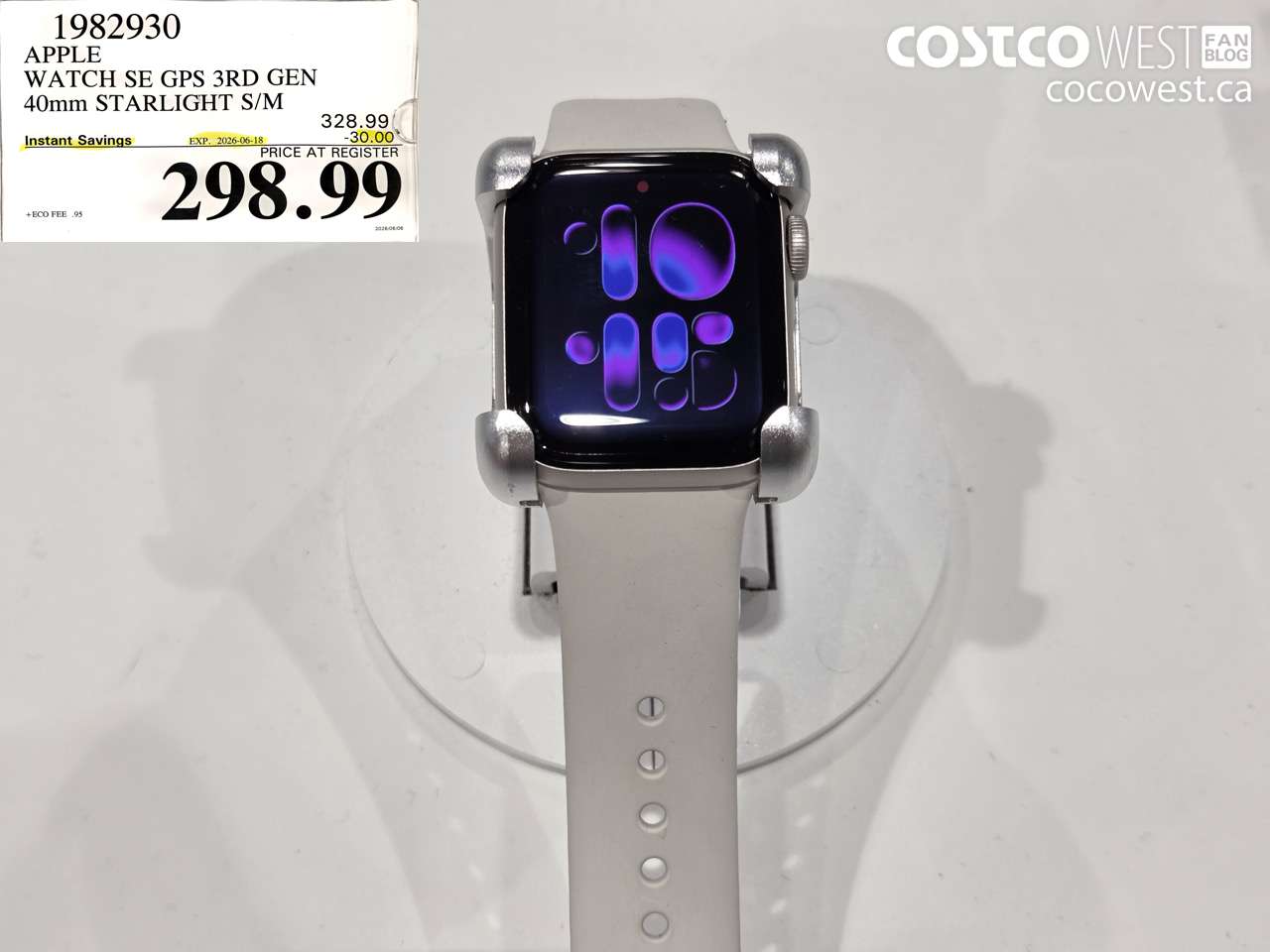 1982930 APPLE WATCH SE GPS 3RD GEN 40MM STARLIGHT S/M ($30.00 INSTANT SAVINGS EXPIRES ON 2026-06-18) $298.99