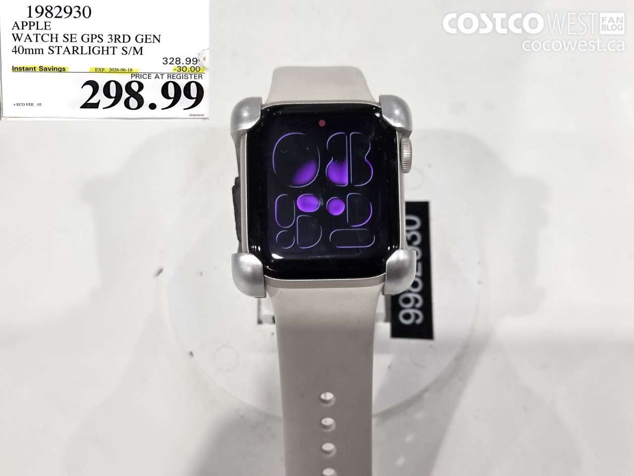 1982930 APPLE WATCH SE GPS 3RD GEN 40MM STARLIGHT S/M ($30.00 INSTANT SAVINGS EXPIRES ON 2026-06-18) $298.99