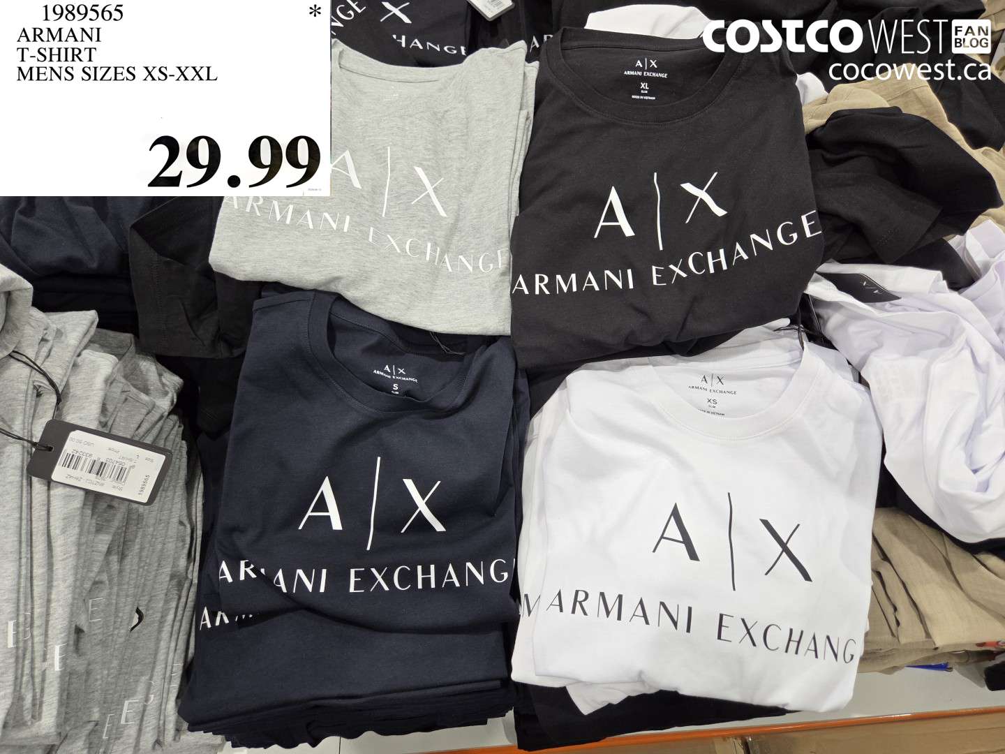 1989565 ARMANI T-SHIRT MENS SIZES XS-XXL $29.99