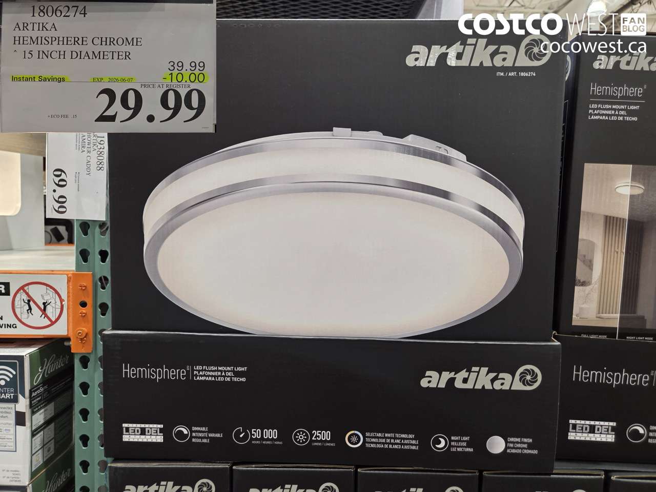 1806274 ARTIKA HEMISPHERE CHROME 15 INCH DIAMETER ($10.00 INSTANT SAVINGS EXPIRES ON 2026-06-07) $29.99