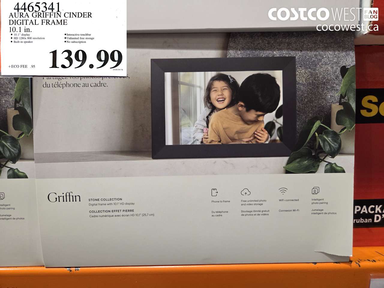 4465341 AURA GRIFFIN CINDER DIGITAL FRAME 10.1 IN. $139.99