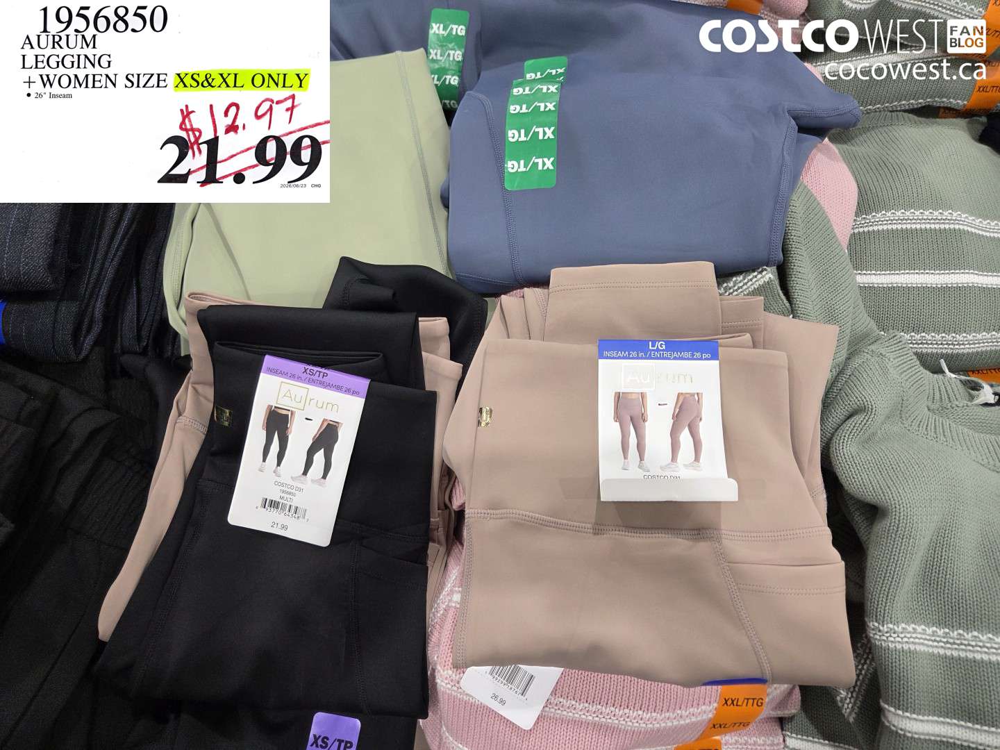 1956850 AURUM LEGGING WOMEN SIZE XS&XL ONLY $12.97