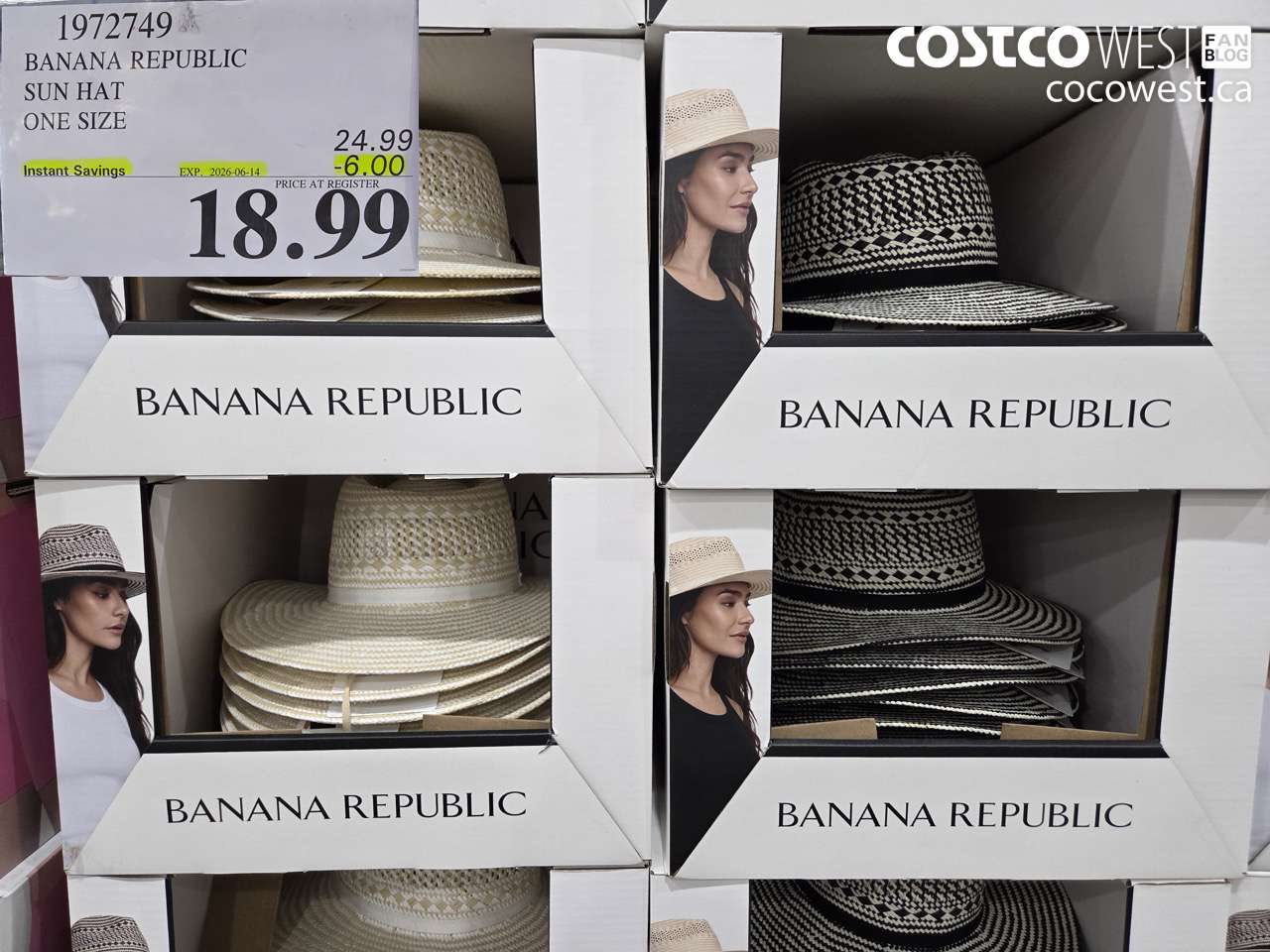 1972749 BANANA REPUBLIC SUN HAT ONE SIZE ($6.00 INSTANT SAVINGS EXPIRES ON 2026-06-14) $18.99
