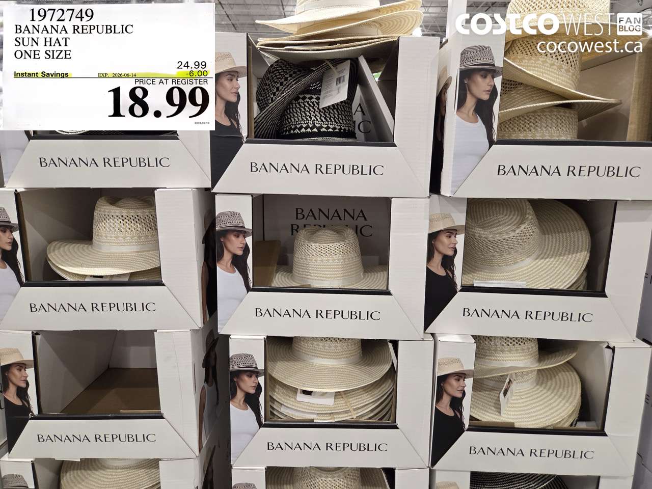 1972749 BANANA REPUBLIC SUN HAT ONE SIZE ($6.00 INSTANT SAVINGS EXPIRES ON 2026-06-14) $18.99