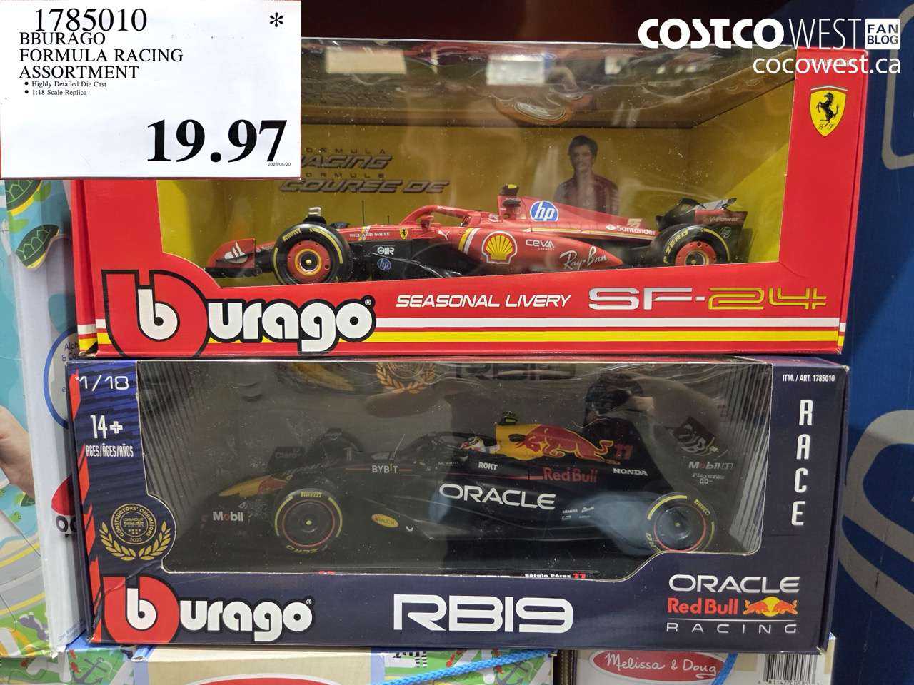 1785010 BBURAGO FORMULA RACING ASSORTMENT $19.97