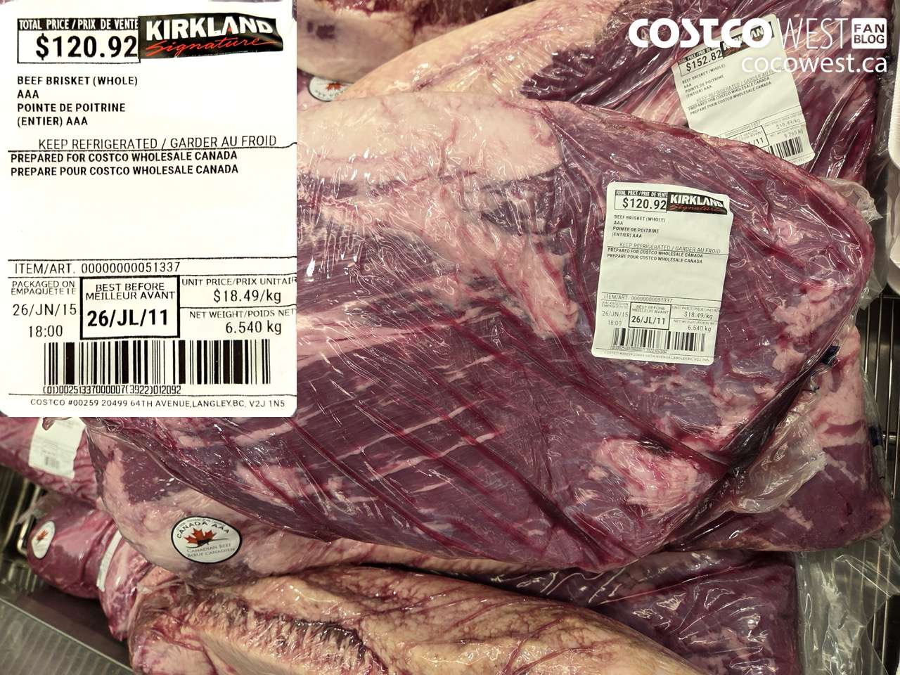 51337 BEEF BRISKET (WHOLE) AAA $18.49
