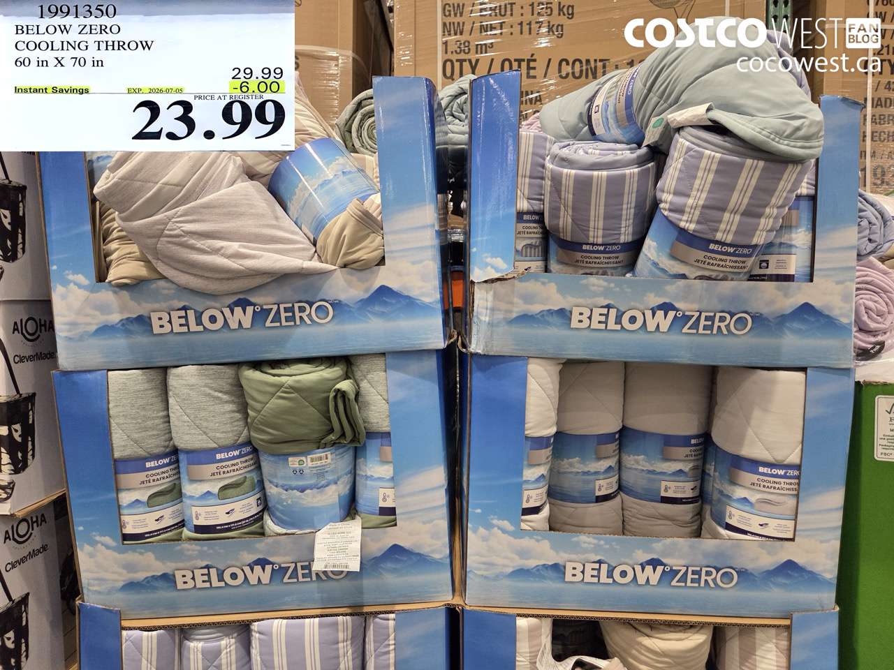 1991350 BELOW ZERO COOLING THROW 60 IN X 70 IN ($6.00 INSTANT SAVINGS EXPIRES ON 2026-07-05) $23.99