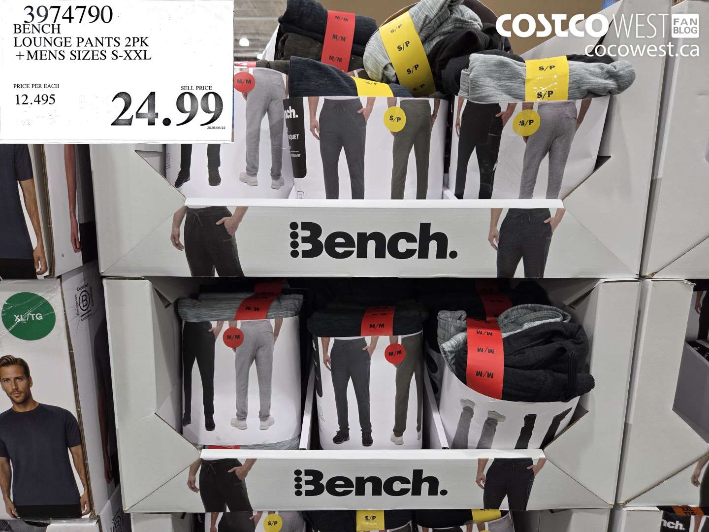 3974790 BENCH LOUNGE PANTS 2PK + MENS SIZES S-XXL $24.99