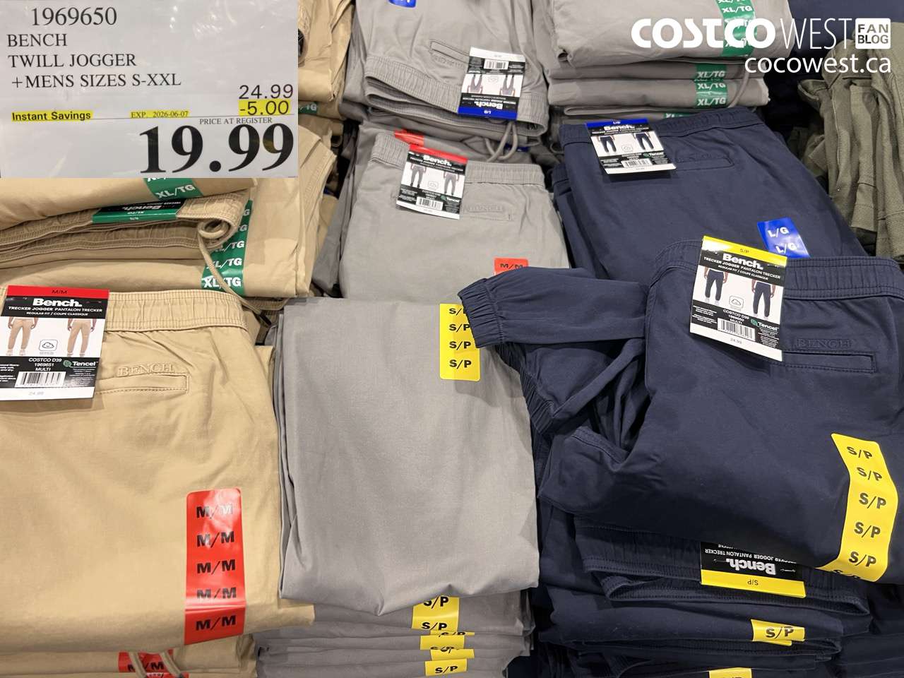 1969650 BENCH TWILL JOGGER MENS SIZES S-XXL ($5.00 INSTANT SAVINGS EXPIRES ON 2026-06-07) $19.99