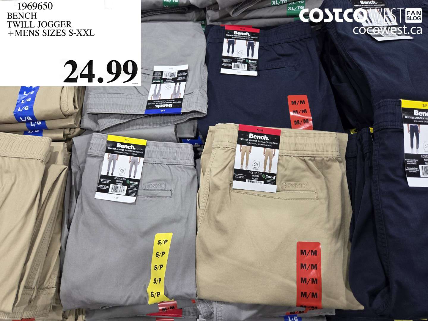 1969650 BENCH TWILL JOGGER + MENS SIZES S-XXL $24.99
