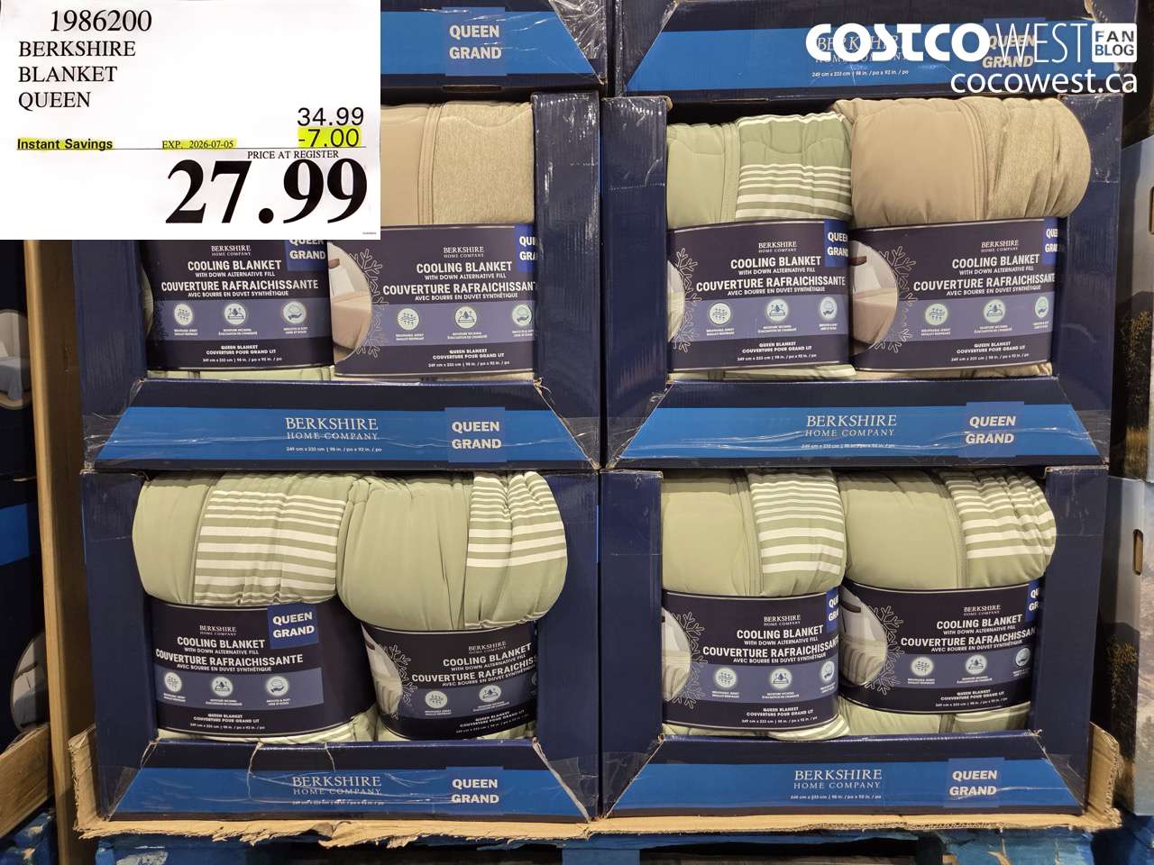 1986200 BERKSHIRE BLANKET QUEEN ($7.00 INSTANT SAVINGS EXPIRES ON 2026-07-05) $27.99