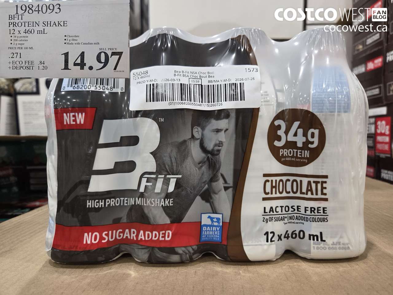 1984093 BFIT PROTEIN SHAKE 12 X 460 ML $14.97