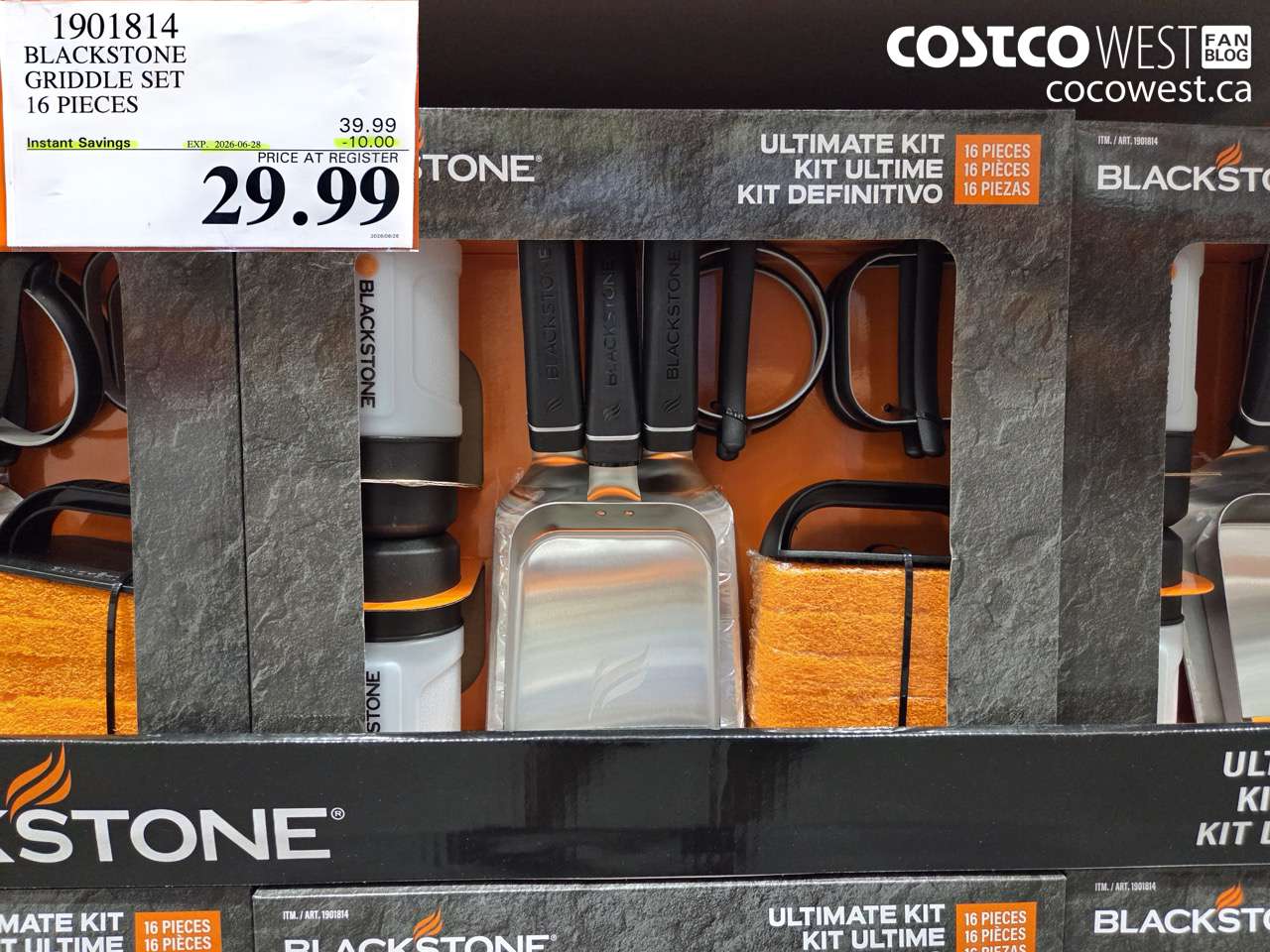 1901814 BLACKSTONE GRIDDLE SET 16 PIECES ($10.00 INSTANT SAVINGS EXPIRES ON 2026-06-28) $29.99