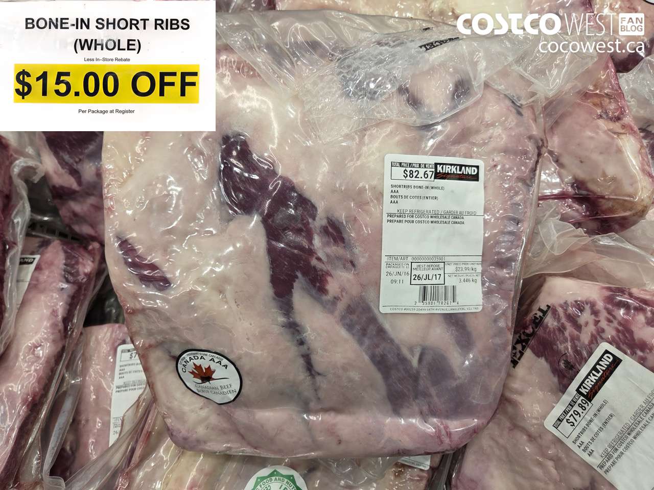 35901 BONE-IN SHORT RIBS (WHOLE) ($15.00 INSTANT SAVINGS)